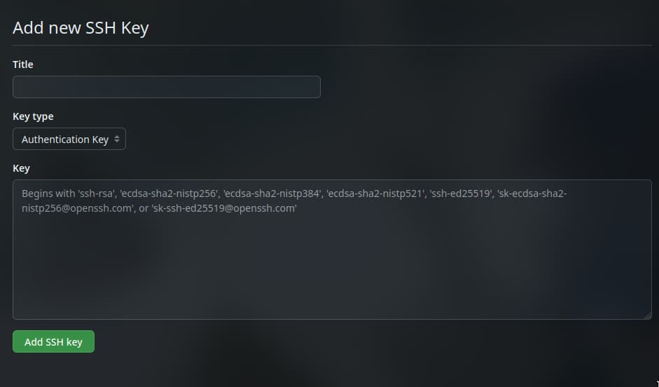 create ssh